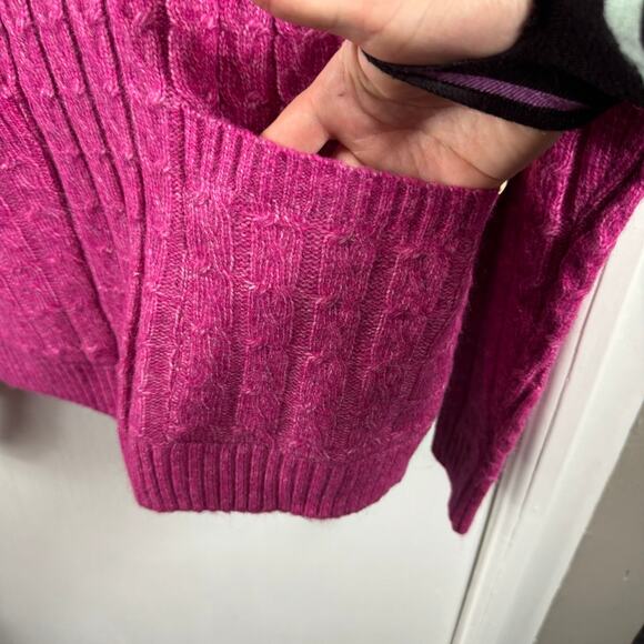 St John’s Bay acrylic soft pink mock neck sweater with pockets - Picture 4 of 8